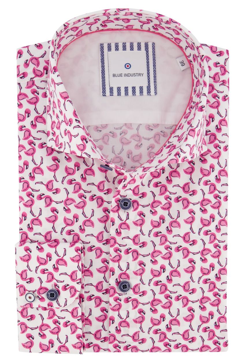 Blue Industry overhemd roze print