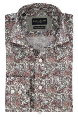 Cavallaro Cavallaro overhemd mouwlengte 7 paisley print