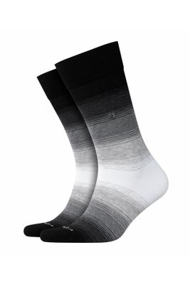 Burlington Burlington sokken strepen ombre zwart grijs