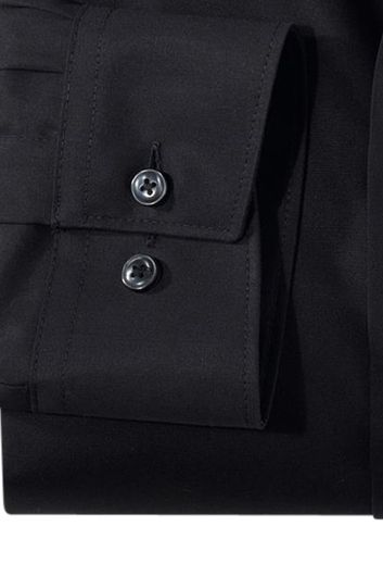 Olymp business overhemd normale fit zwart effen 