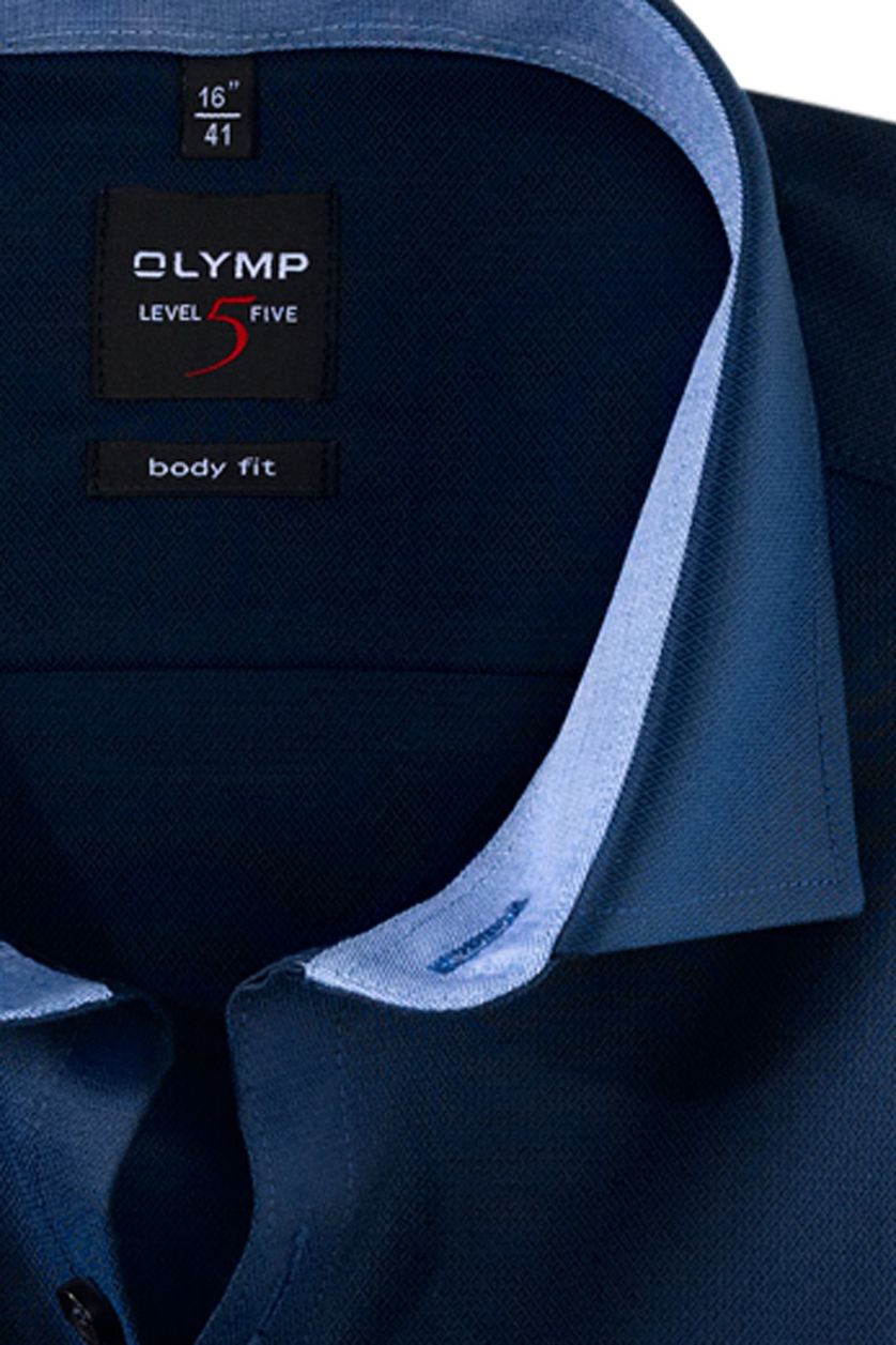 Olymp overhemd donkerblauw Level Five