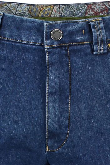 Meyer nette jeans Dublin donkerblauw effen katoen