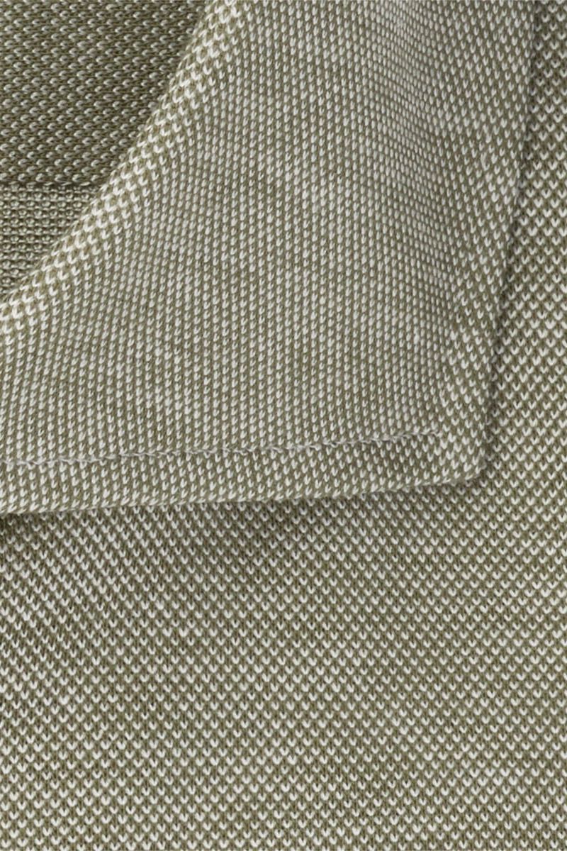 Knitted overhemd Profuomo pique mercerised groen