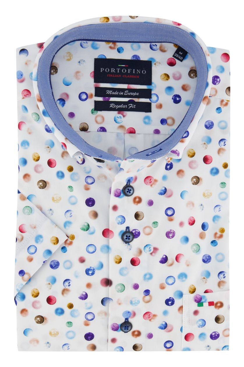 Korte mouwen overhemd Regular Fit Portofino print