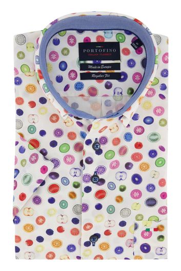 Korte mouwen Portofino overhemd fruit print Regular Fit