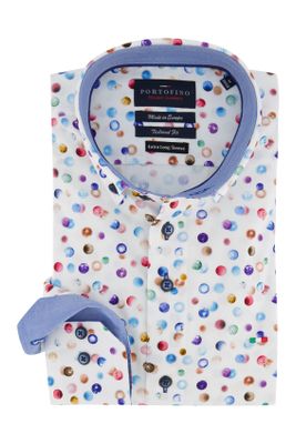 Portofino Mouwlengte 7 Portofino overhemd Tailored Fit print
