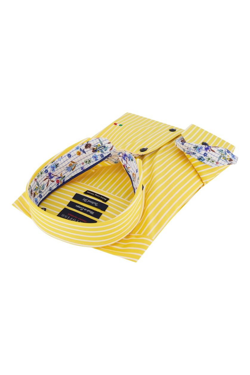 Portofino mouwlengte 7 overhemd geel Tailored Fit