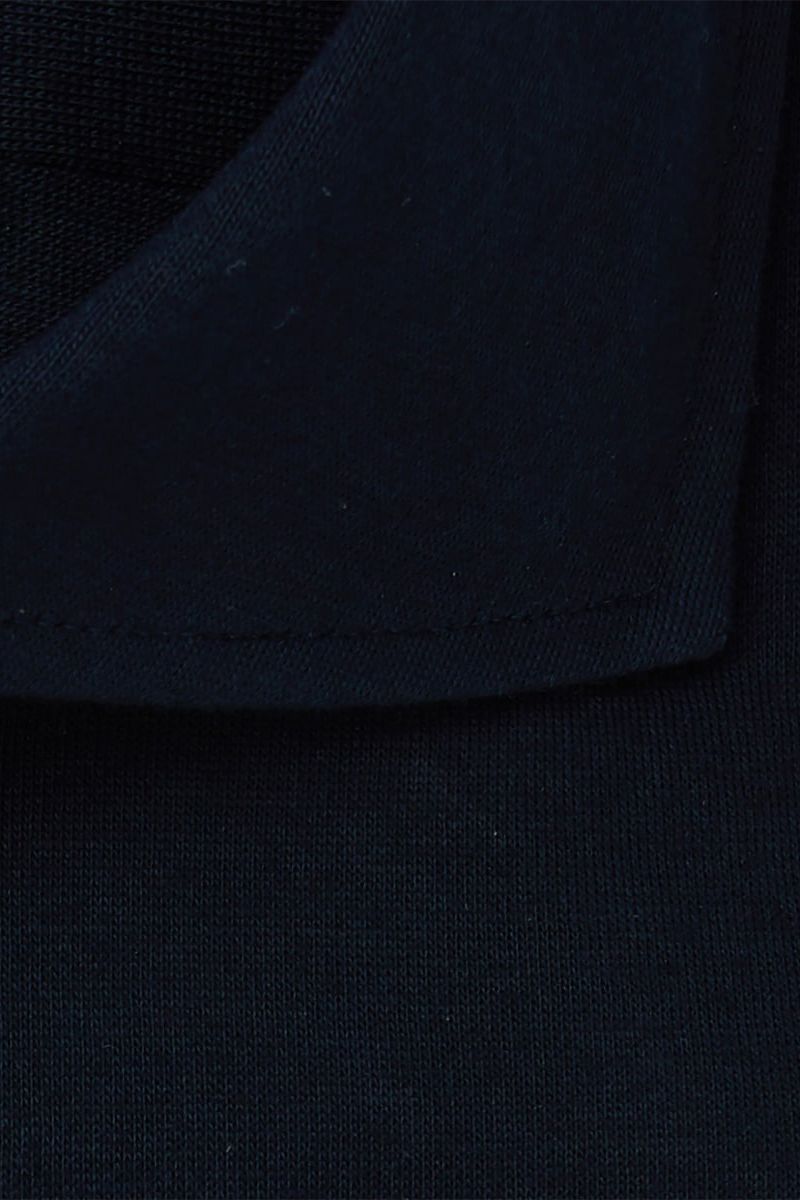 Profuomo single jerset knitted verhemd donkerblauw