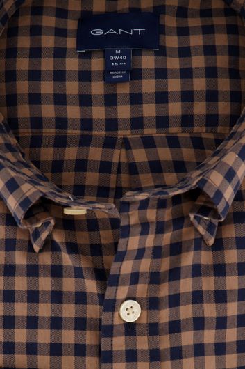 Gant casual overhemd normale fit geruit katoen