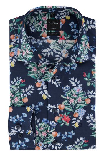 Olymp Modern Fit overhemd strijkvrij bloemen