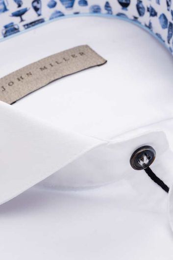 Overhemd John Miller Tailored Fit spierwit effen