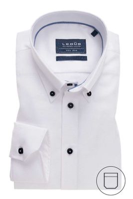 Ledub Ledub Modern Fit overhemd wit strijkvrij