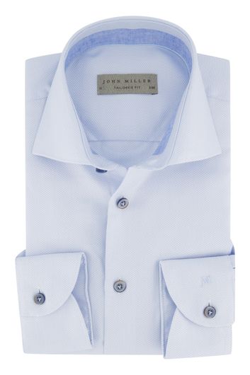 Overhemd John Miller Tailored Fit blauw strijkvrij