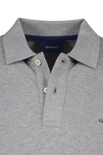Poloshirt grijs gemeleerd Gant