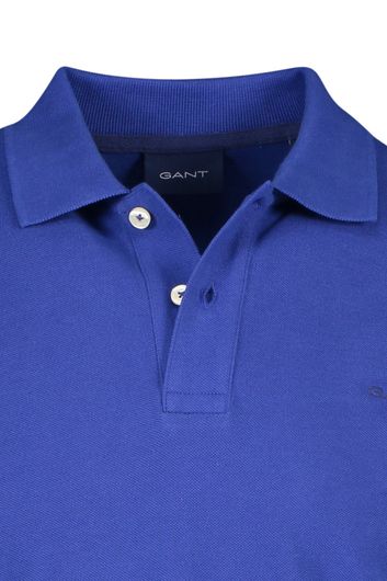 Poloshirt kobalt blauw Gant