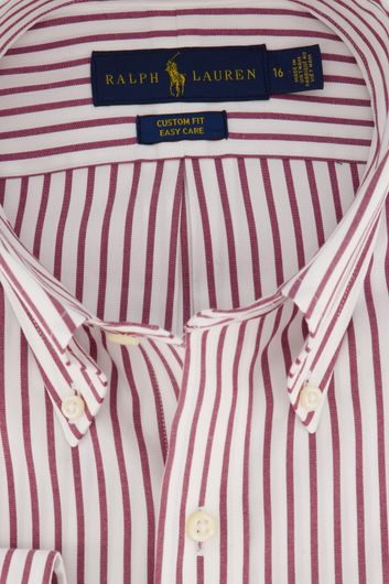 Polo Ralph Lauren business overhemd normale fit rood gestreept katoen