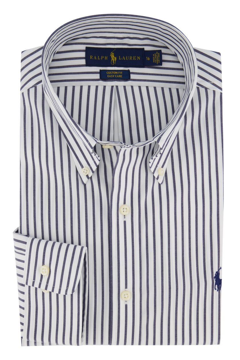 Polo Ralph Lauren business overhemd normale fit wit gestreept katoen