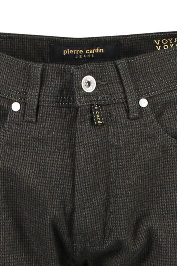 Pierre Cardin 5-pocket bruin geruit Lyon