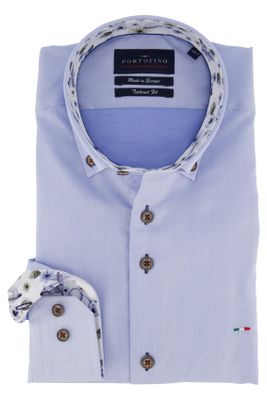 Portofino Portofino mouwlengte 7 overhemd Tailored Fit blauw
