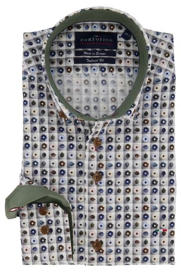 Portofino overhemd mouwlengte 7 Tailored Fit