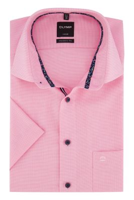 Olymp Olymp korte mouw overhemd Modern Fit roze