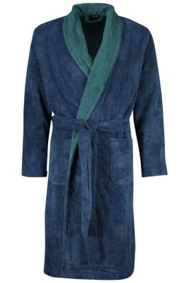 Schiesser Schiesser badjas donkerblauw groen