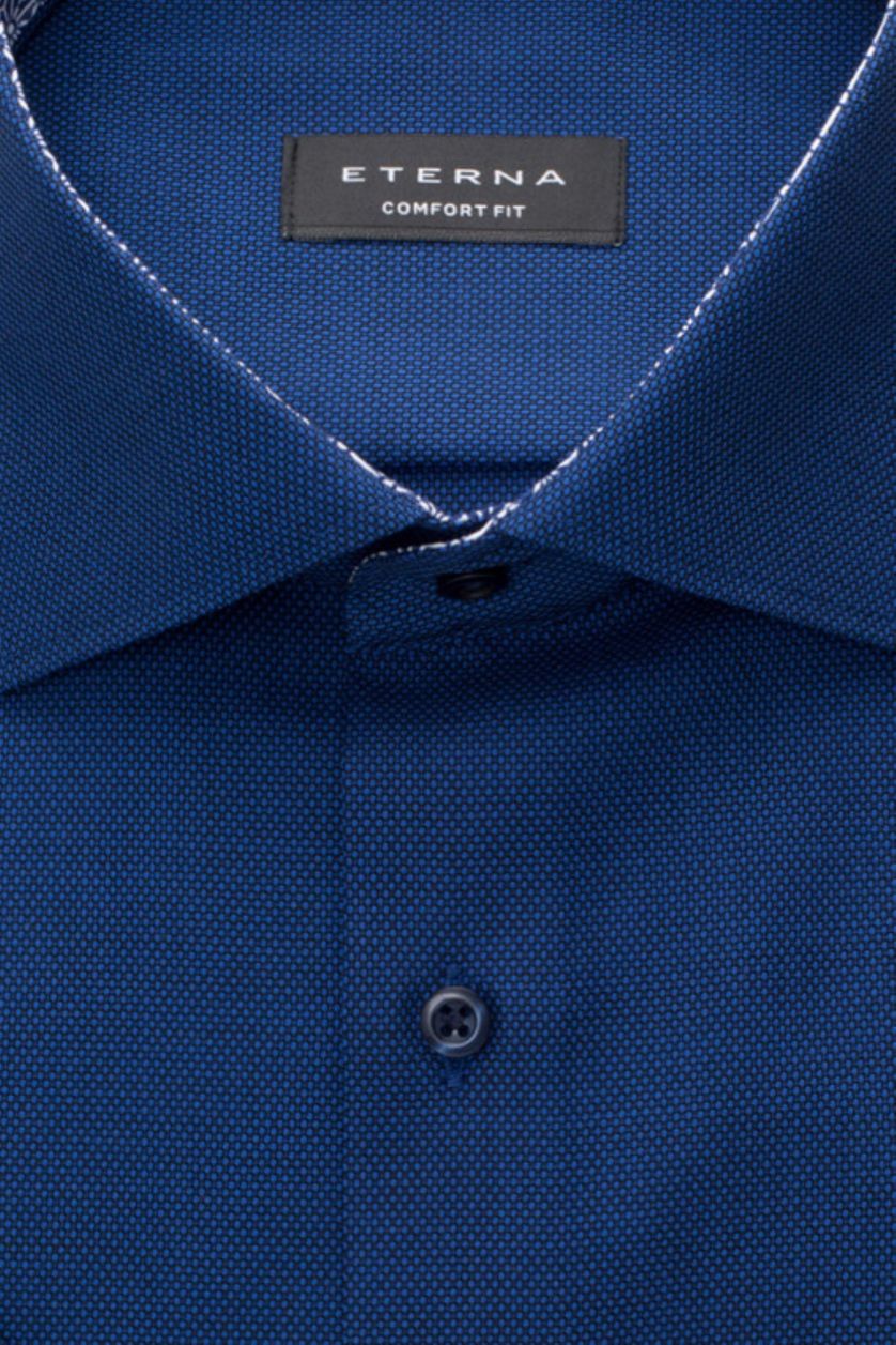 Eterna shirt korte mouw Comfort Fit donkerblauw