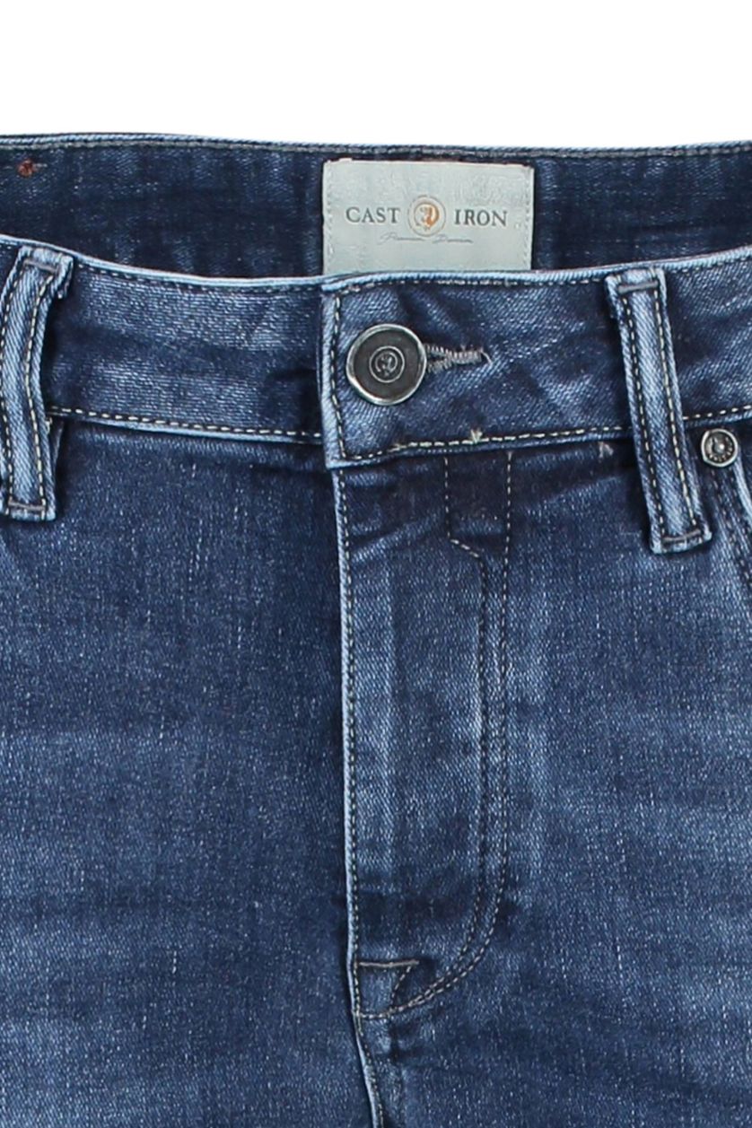 Cast Iron 5-pocket blauw Riser Slim