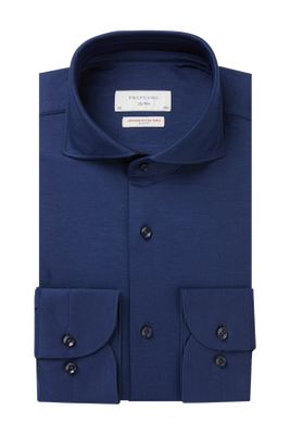 Profuomo Profuomo overhemd donkerblauw knitted