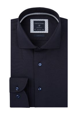 Profuomo Overhemd Profuomo donkerblauws strijkvrij