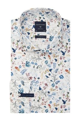Profuomo Profuomo overhemd mouwlengte 7 bloemenprint