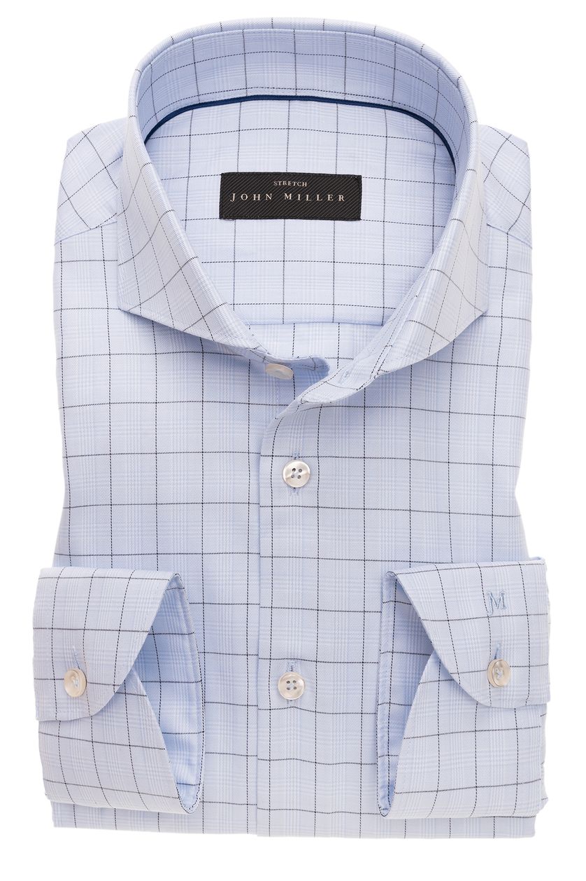 John Miller business overhemd Tailored Fit normale fit lichtblauw katoen