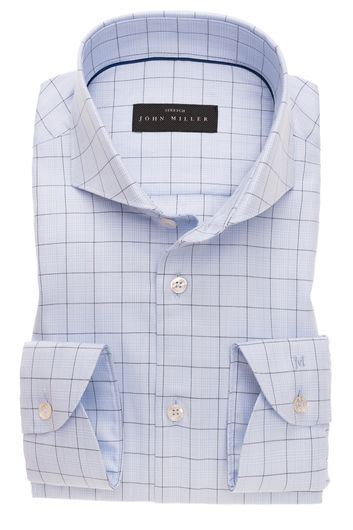 John Miller Tailored Fit overhemd normale fit lichtblauw katoen