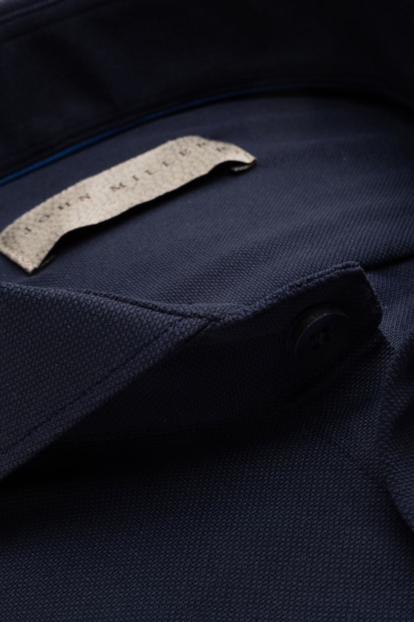 John Miller overhemd Tailored Fit donkerblauw cutaway boord