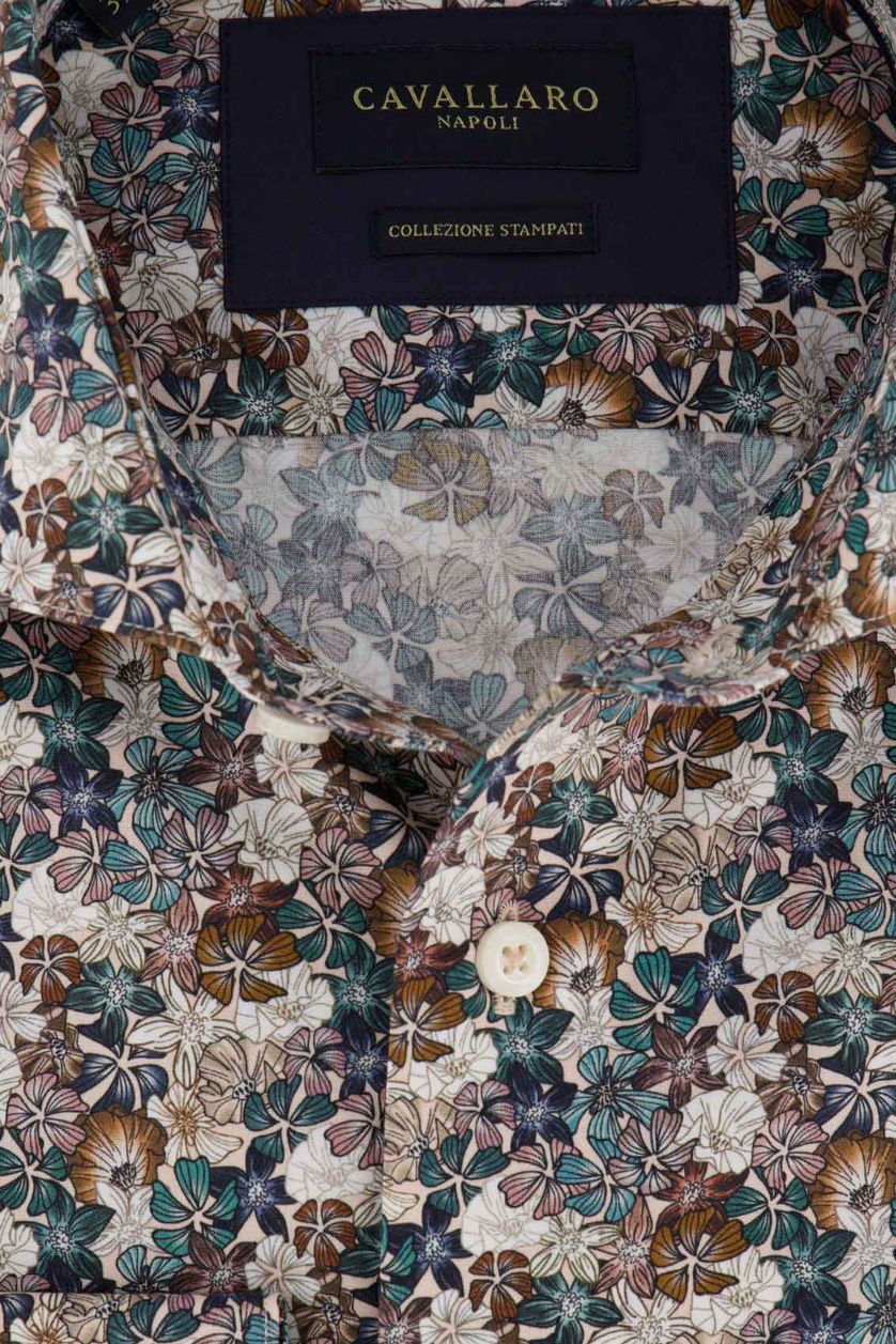 Cavallaro overhemd groen bloemenprint