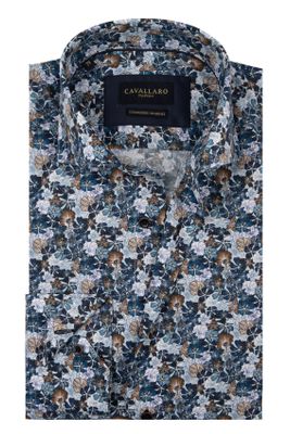 Cavallaro Cavallaro shirt Florando navy bloemprint