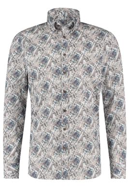 State of Art State of Art casual overhemd geprint met button down boord