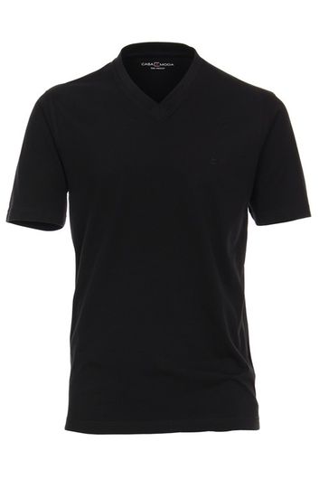 Casa Moda T-shirt zwart katoen