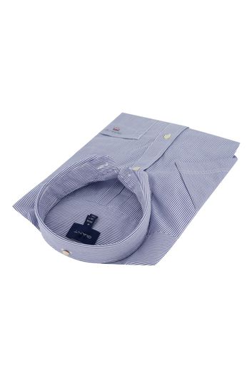 Gant casual overhemd korte mouw normale fit donkerblauw gestreept katoen