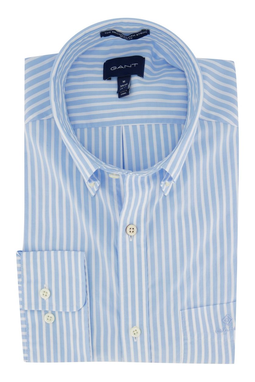 Gant Regular Fit overhemd blauw gestreept