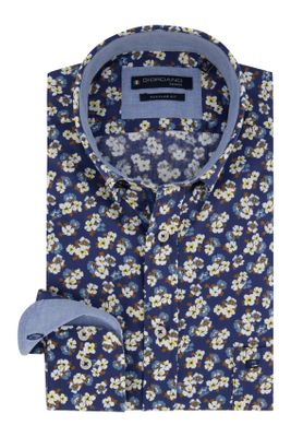 Giordano Giordano overhemd donkerblauw bloem