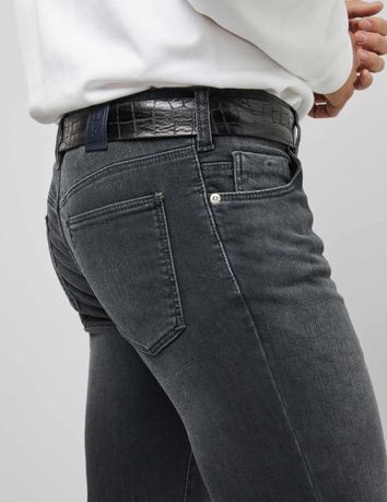 Meyer nette jeans grijs effen denim slim fit