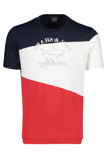 Paul & Shark t-shirt blauw-wit-rood