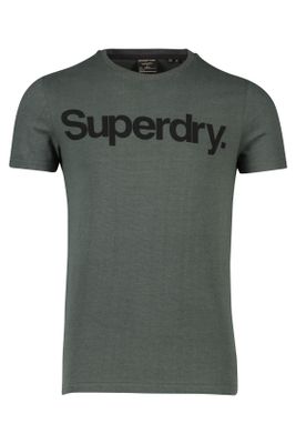 Superdry T-shirt legergroen Superdry logo