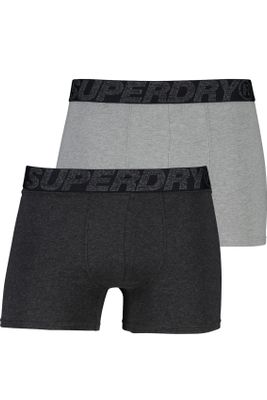 Superdry Superdry boxershort 2-pack grijs antraciet