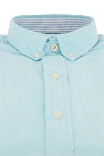 Polo Ralph Lauren Big & Tall overhemd Slim Fit lichtblauw effen 100% katoen