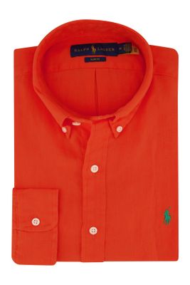 Polo Ralph Lauren Linnen overhemd Ralph Lauren oranje