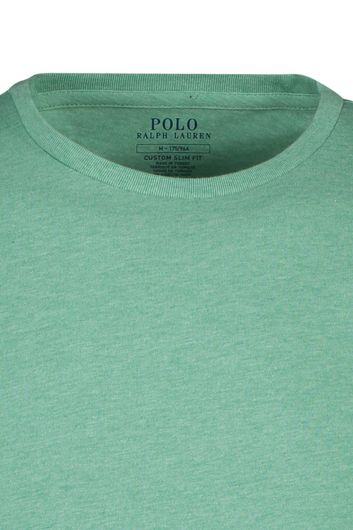 T-shirt groen melange Ralph Lauren Custom Slim Fit