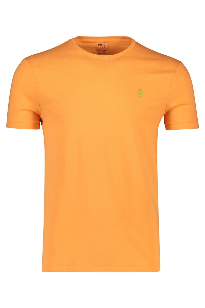 Ralph Lauren t-shirt Custom Slim Fit oranje