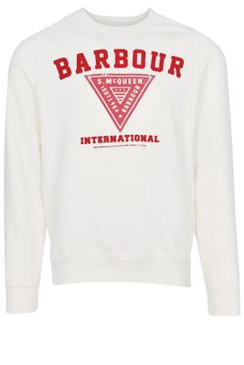 Barbour Barbour sweater wit met opdruk